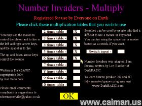 Number Invaders - Multiply