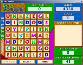 Alphabet Swapper Caiman free games: Letter Swapper by MoleStudio.com.